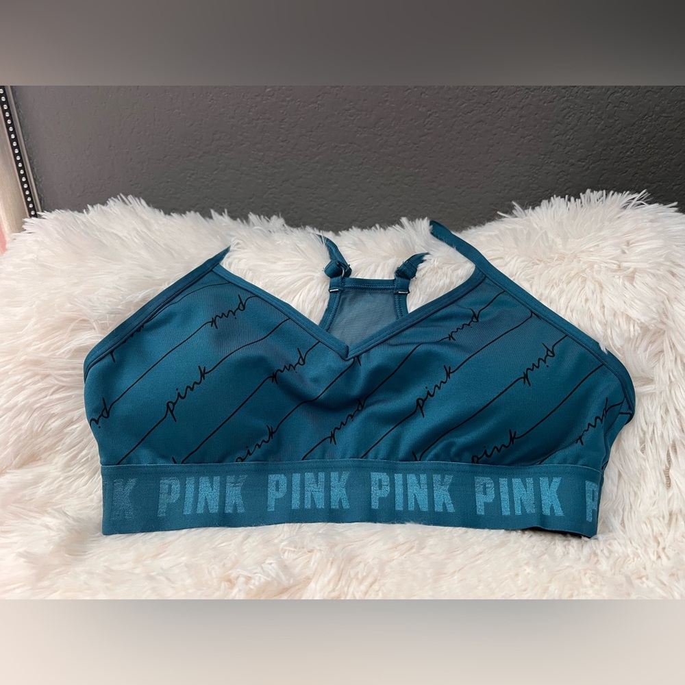 NWOT Vintage Victoria Secret PINK Active Teal Sports Bra
